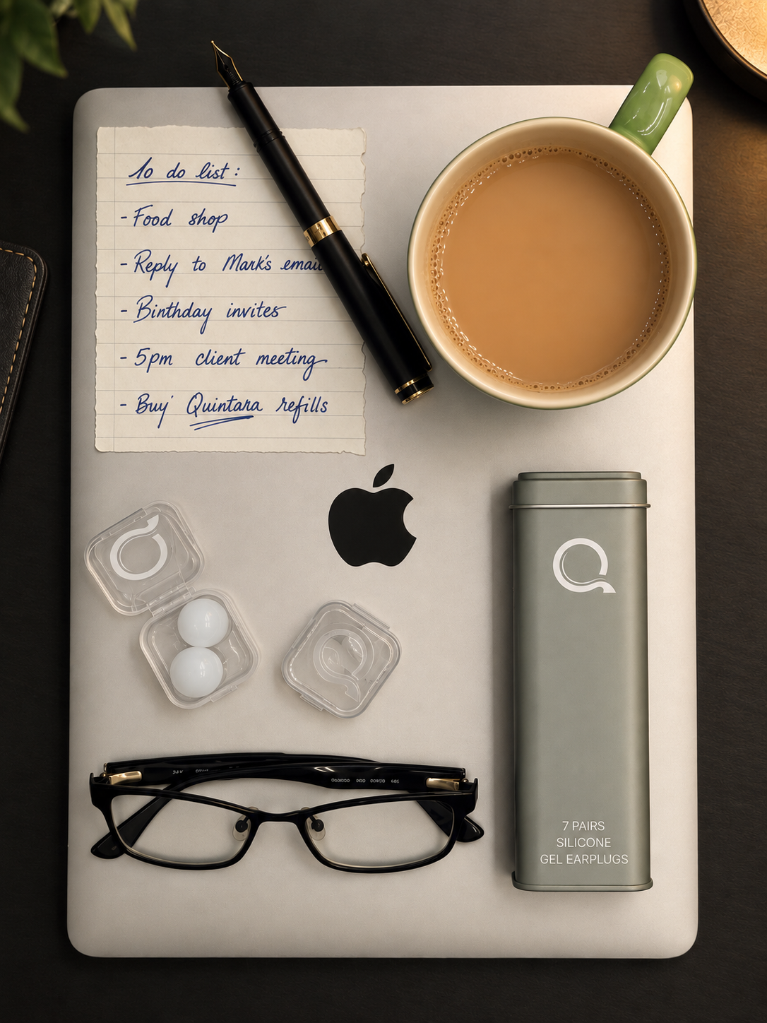 Quintara case on a desk